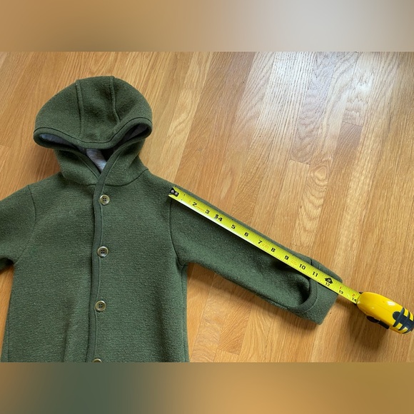 Mama Owl Disana Boiled Merino Wool Overall- Olive, size 12-24 mo - Picture 3 of 12